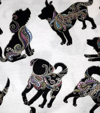 Black & Gold Dogs Pawkerchiefs
